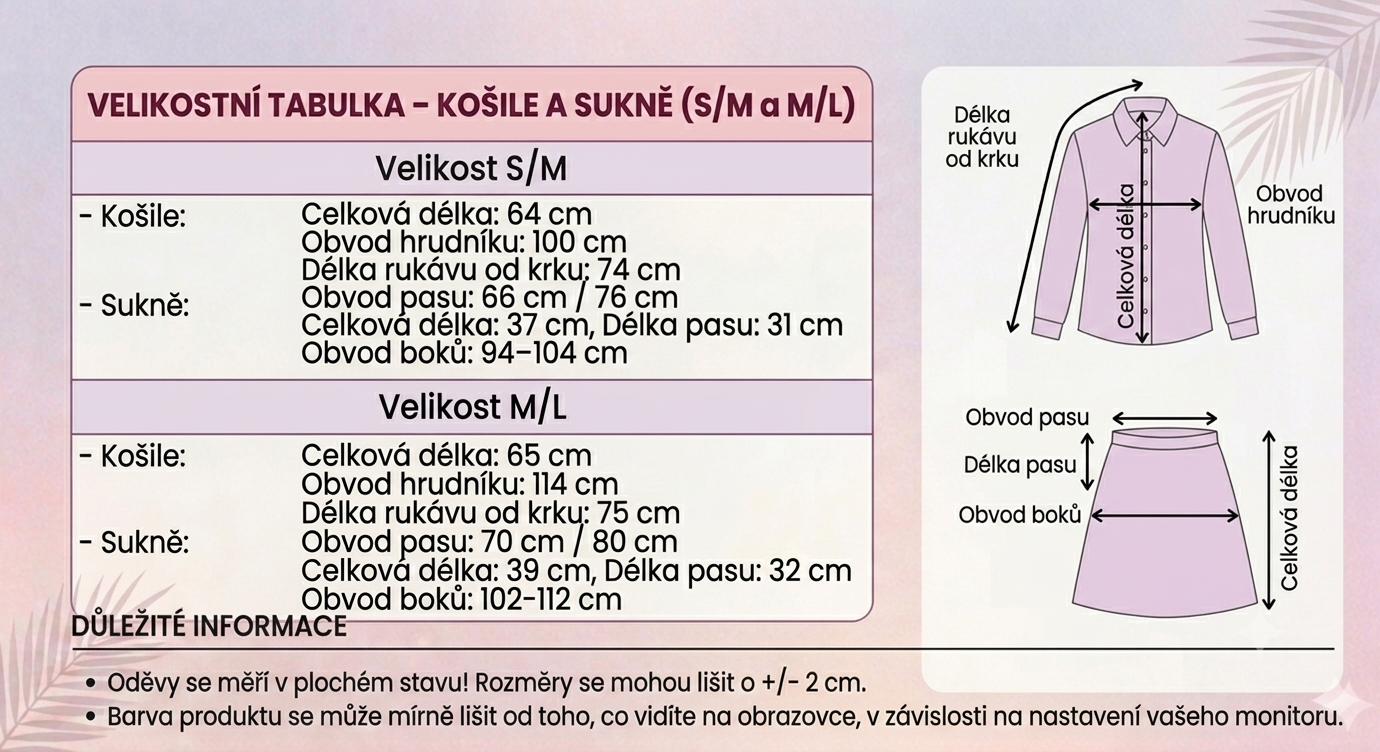 Komplet halenka + sukně